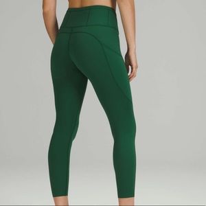 Lululemon | Fast and Free High-Rise Tight 25" | W6 | Everglade Green